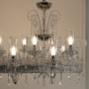 Lampadario vetro di Murano con paralume e led 1315 collezione Intrecci Patrizia Volpato