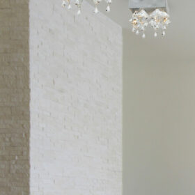 Faretto soffitto Patrizia Volpato 465/F con pendenti in cristallo montatura foglia argento collezione Spot Lights