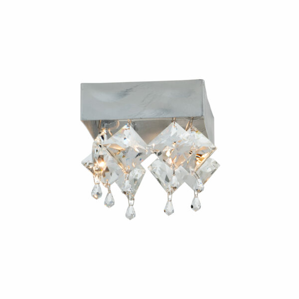 FARETTO con pendenti in cristallo purissimo 36 facce, montatura foglia oro o foglia argento: Spot Lights 465/F