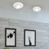Faretto soffitto Patrizia Volpato 467/F in fusione di ottone finitura bianco opaco collezione Spot Lights