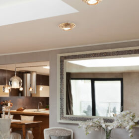 Faretto soggiorno a soffitto 471/F in fusione di ottone collezione Spot Lights Patrizia Volpato