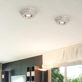 Faretto soffitto Patrizia Volpato 472/F in fusione di ottone collezione Spot Lights