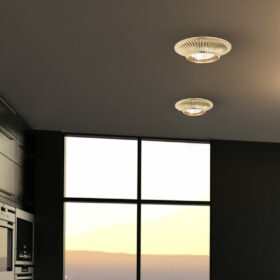 Faretto soffitto 477/F Patrizia Volpato in fusione di ottone collezione Spot Lights