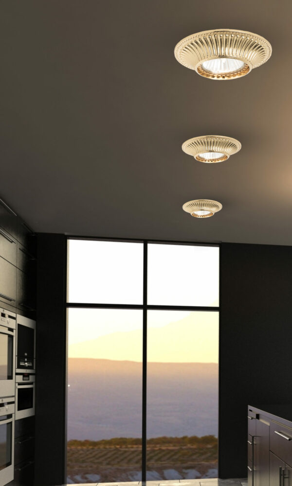 Faretto soffitto 477/F Patrizia Volpato in fusione di ottone collezione Spot Lights