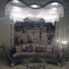 Lampadario salotto Murano Patrizia Volpato 4815/S con frangia di perline collezione Venezia