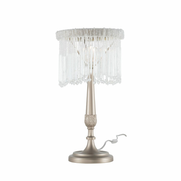 Lampada da tavolo design 4820/LP Patrizia Volpato frangia di perline in vetro di Murano collezione Venezia
