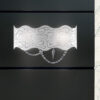 Applique da parete 490/APP Patrizia Volpato vetro Murano curvo e cristalli Swarovski collezione Marea
