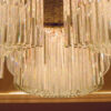Dettaglio cristallo Murano lampadario 5003/PL Patrizia Volpato triedri e finitura oro collezione Cristalli
