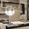 Lampada da tavolo 5005/LG Patrizia Volpato triedri e quadriedri in vetro di Murano collezione Cristalli