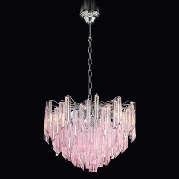 Lampadario in cristallo di Murano Patrizia Volpato a sospensione collezione Cristalli modello 5055