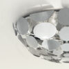 Dettaglio Plafoniera a soffitto 510/PL dischetti metallici in cromo lucido Patrizia Volpato collezione Sfera