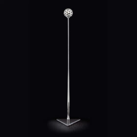 Lampada da terra design 510/LT dischetti metallici in cromo lucido collezione Sfera Patrizia Volpato