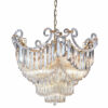 Lampadario sospensione Murano 6038/70 con triedri e quadriedri collezione Cristalli Patrizia Volpato