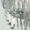 Dettaglio plafoniera design 7405/PL collezione Riflessi con triedri in cristallo trasparente Patrizia Volpato