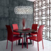 Lampadario salotto Murano 820/S70X40 Patrizia Volpato con diffusore in acrilico collezione Prisma
