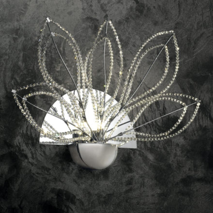 Flower wall light in crystal beads - Girasole 840-APP