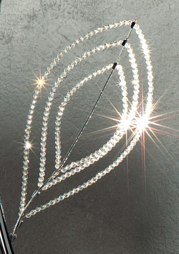 Lampada da terra design 840/LT petali decorativi in cristallo collezione Girasole Patrizia Volpato