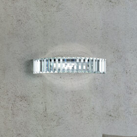 Applique da parete 9250/APP fascia in cristallo e montatura in cromo lucido collezione Fedi Patrizia Volpato
