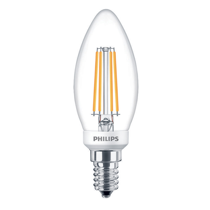 Lampadina E14 a filamento LED – goccia o oliva – 470 lm – 2700 K – 5W