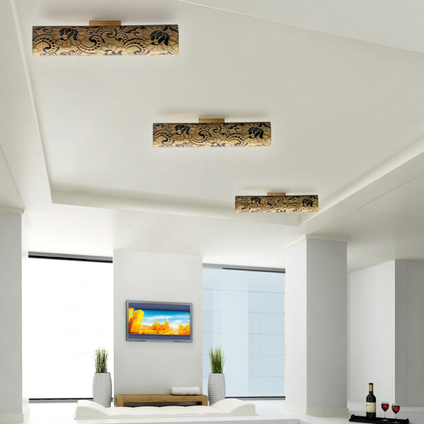 Applique soffitto 480-APP con vetro incamiciato collezione Pizzo Patrizia Volpato