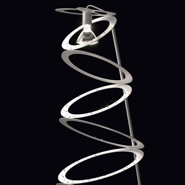 Lampada da tavolo design contemporaneo 800/LT Patrizia Volpato struttura in metallo concentrica collezione Cassiopea
