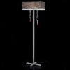 Lampada terra design Patrizia Volpato 530-LT struttura foglia argento e vetro Murano collezione Alaska
