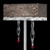 Dettaglio lampada terra design 530-LT Patrizia Volpato paralume alto rilievo decori vetro di Murano collezione Alaska
