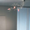 Plafoniera soffitto rustica 4060-PL3 Patrizia Volpato con bracci in ferro e design floreale collezione Erica