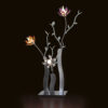 Lampada da tavolo particolare fiori 470-L3 Patrizia Volpato con bracci in ferro collezione Boccioli