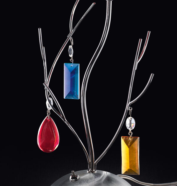 Dettaglio lampada da tavolo elegante 390-LP pendenti vetro Murano con design moderno collezione Bon Ton Patrizia Volpato