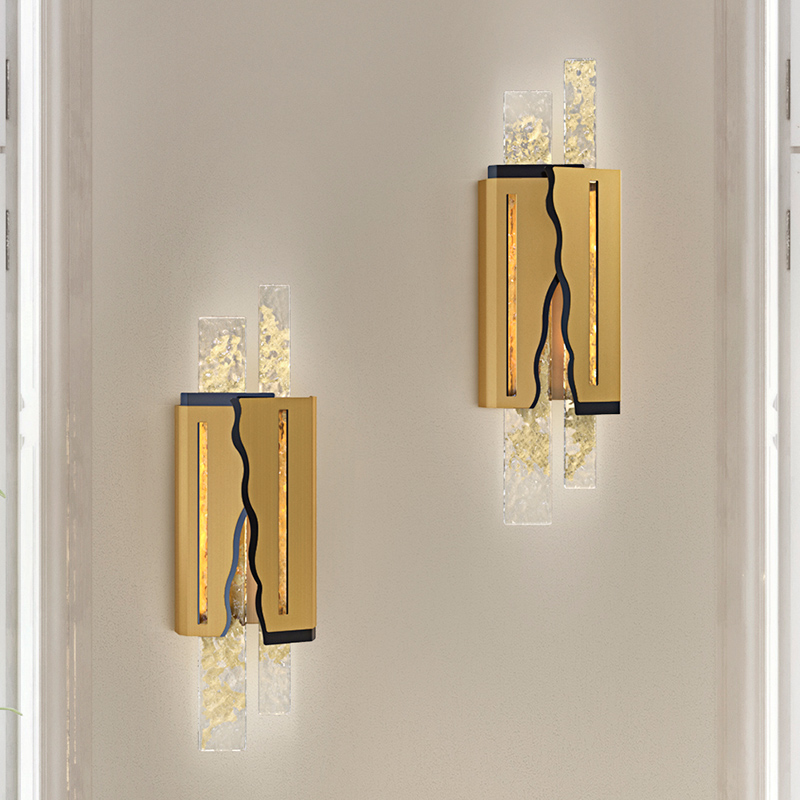 Plafoniera oro 7900-1 vetro Murano collezione Flow Patrizia Volpato