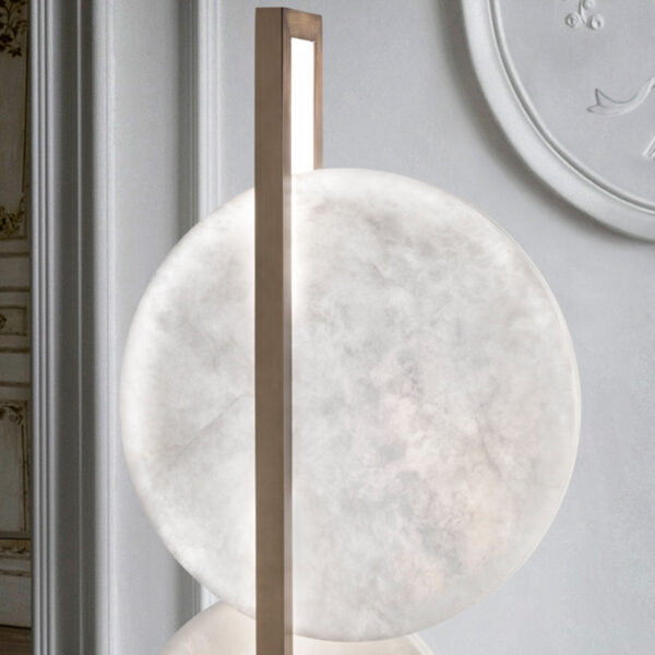 Lampada da terra Luna Nuova 7500-LT moderna alabastro e metallo Patrizia Volpato