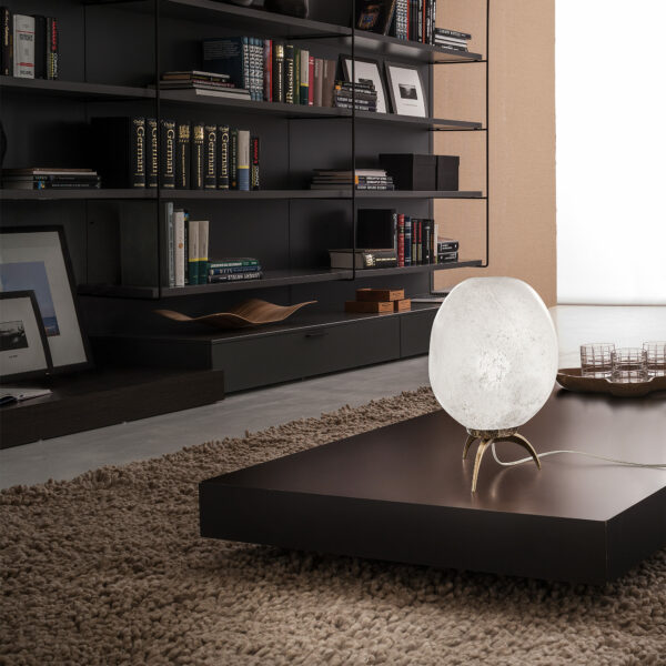 Lampada da tavolo design moderno 7800-LP vetro soffiato di Murano collezione Stone Patrizia Volpato