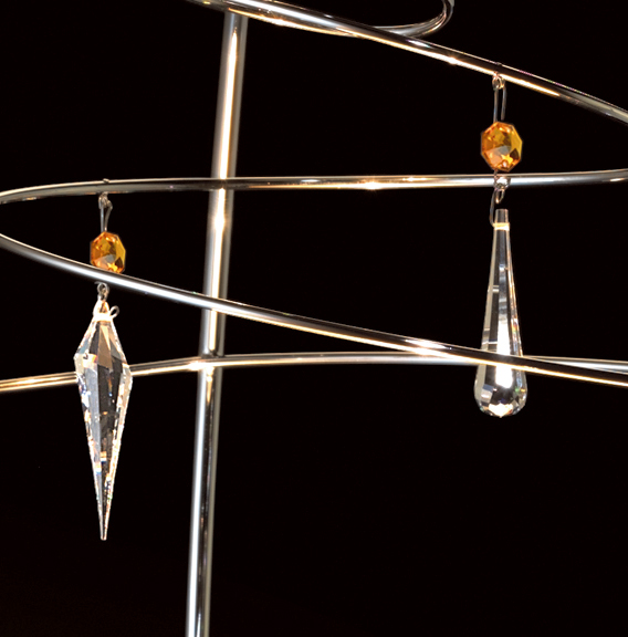 Dettaglio cristallo Murano lampadario Patrizia Volpato 460-S40 cristalli Swarovski collezione Vertigo